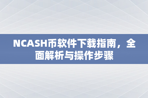 NCASH币软件下载指南，全面解析与操作步骤