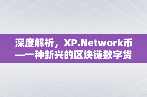 深度解析，XP.Network币—一种新兴的区块链数字货币